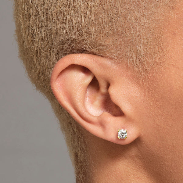 "RTS" Lab Grown 1ct Diamond Stud Earrings in 18ct Yellow Gold