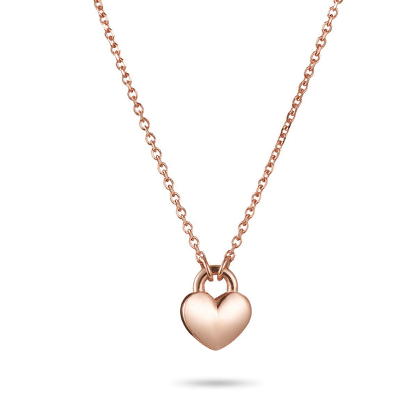 "RTS" Love Heart Padlock Necklace in Rose Gold