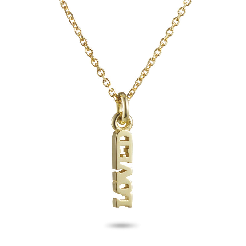 "RTS" Baby LOVED Necklace in Yellow Gold