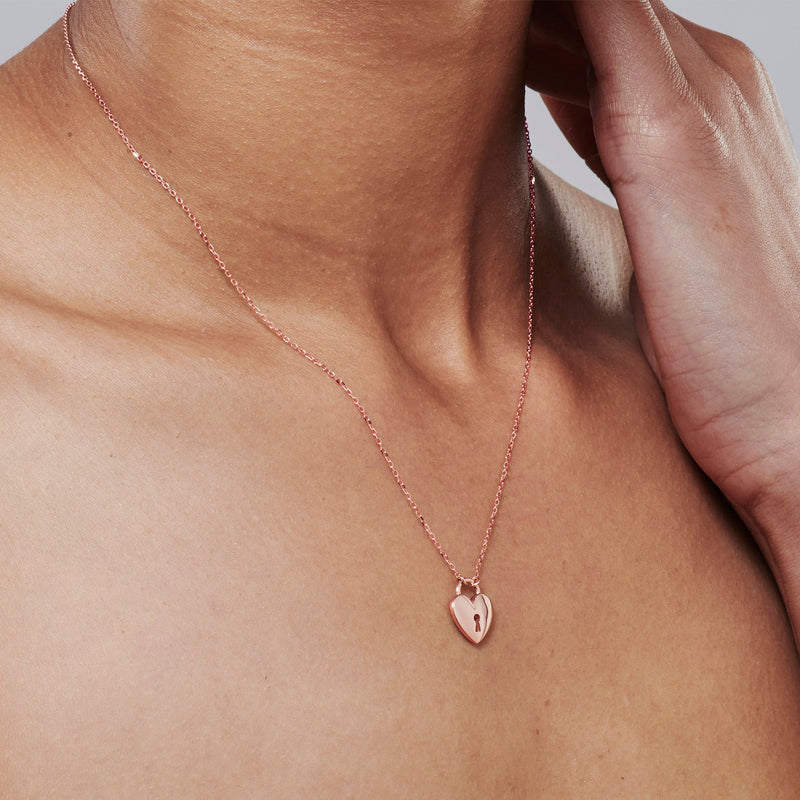 "RTS" Key to my Heart Necklace in Rose Gold