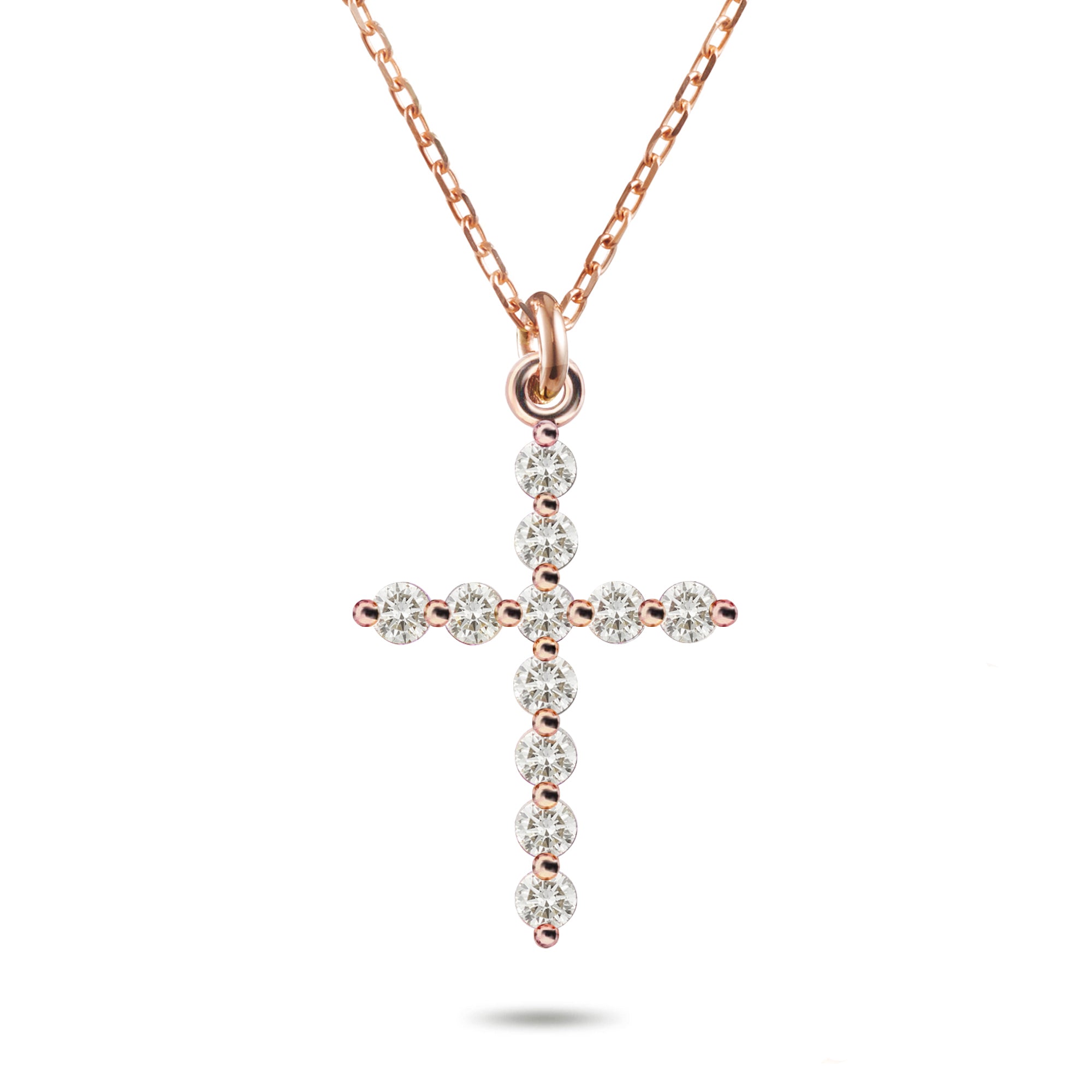 Diamond Crucifix Necklace Rose Gold Diamond Cross Necklace Australia