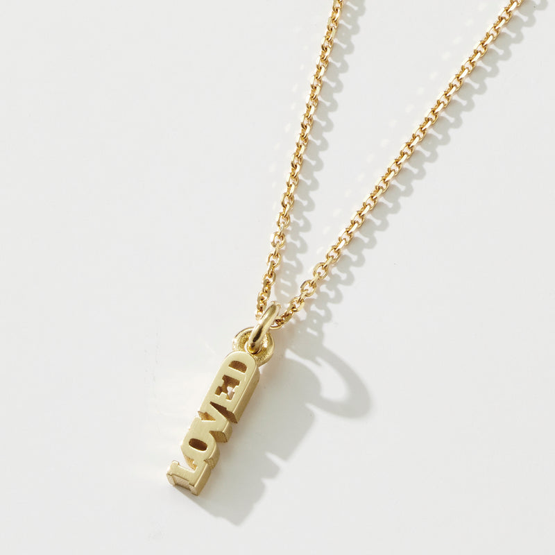 Baby LOVED Necklace in Yellow Gold