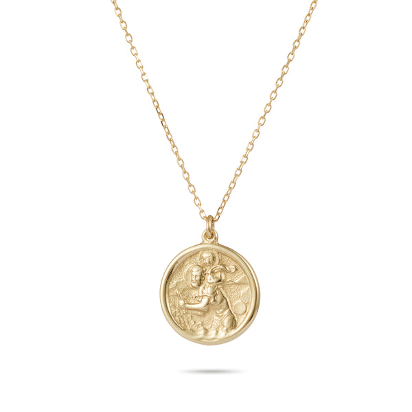 Saint Christopher Necklace in Yellow Gold
