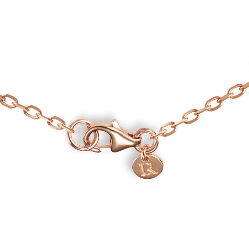 "Just The Two Of Us" Linked Halo Necklace in Rose Gold