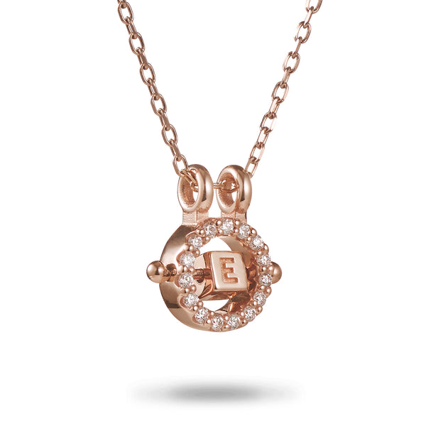 1 Cube Diamond Abacus Necklace in Rose Gold