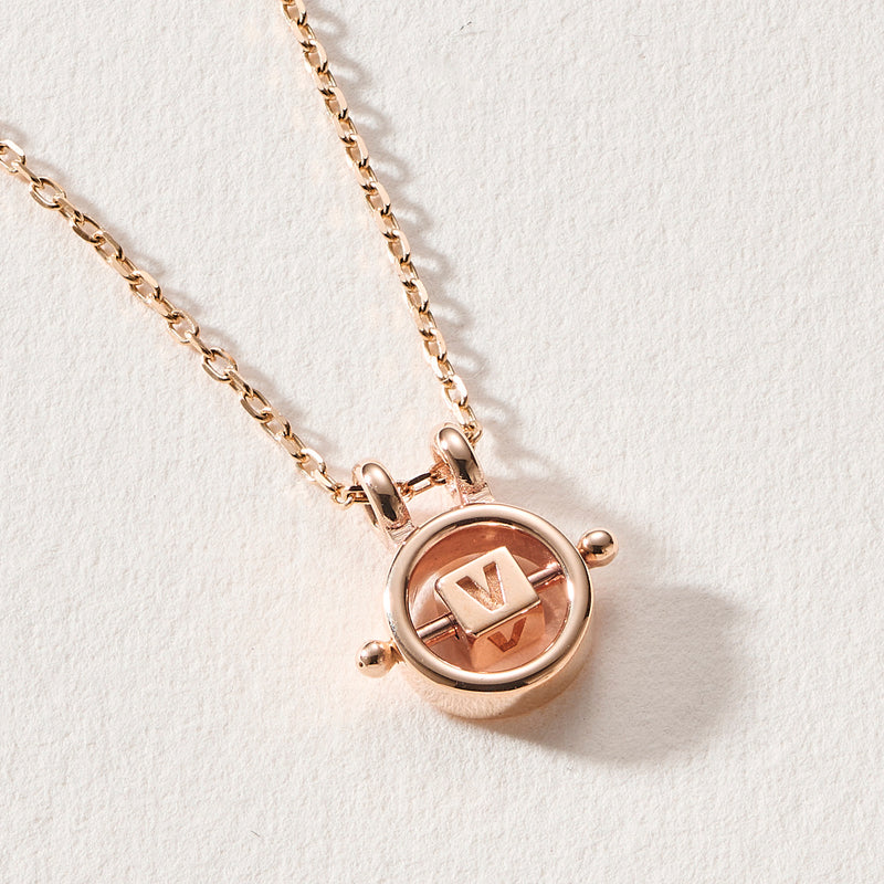 1 Cube Abacus Necklace in Rose Gold