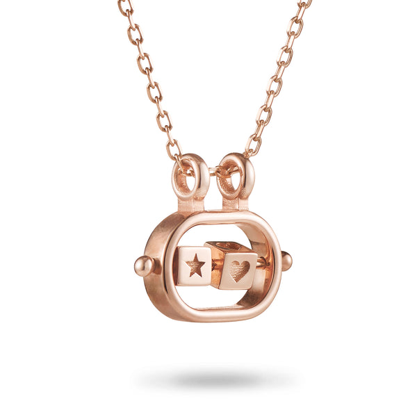 2 Cube Abacus Necklace in Rose Gold