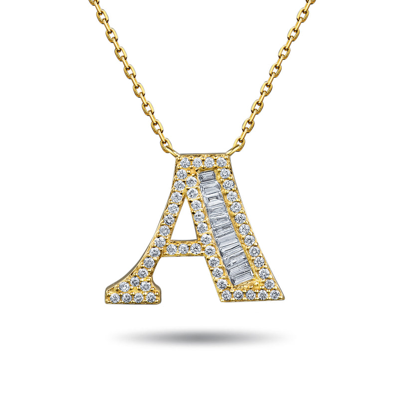 The Diamond Treasure Initial Necklace in 18ct Yellow Gold