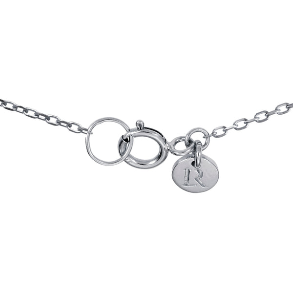 "Just The Two Of Us" Linked Halo Necklace in White Gold