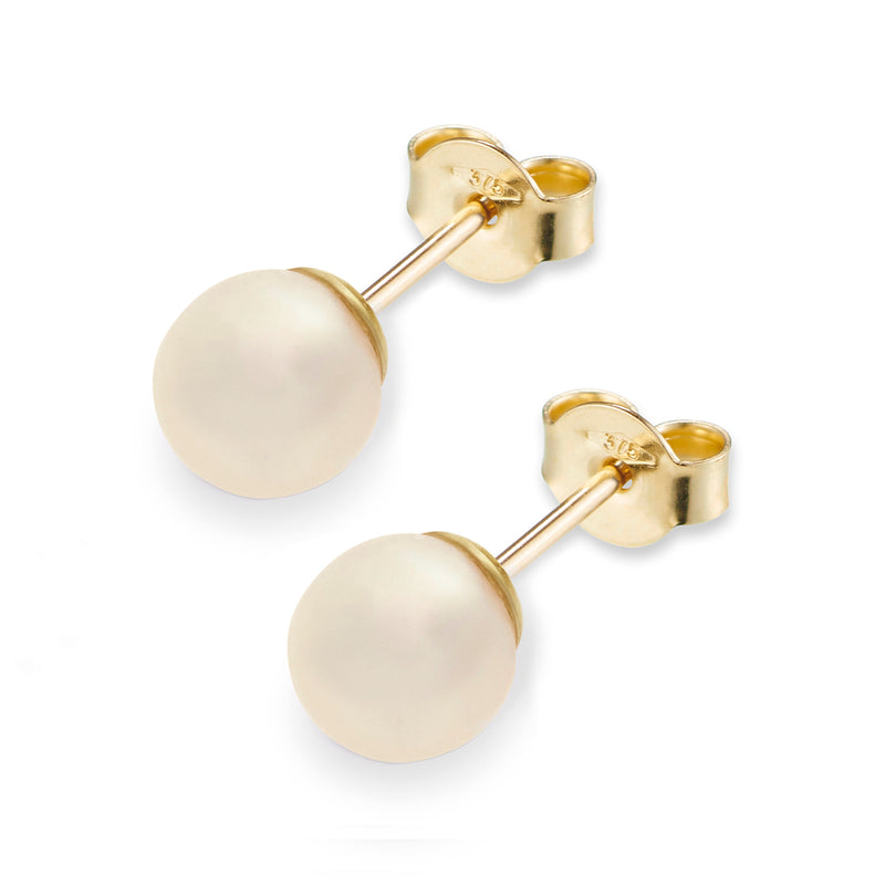 Akoya Pearl Studs in Yellow Gold