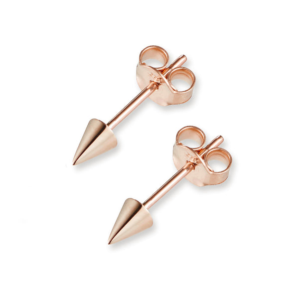 Baby Spike Studs in Rose Gold