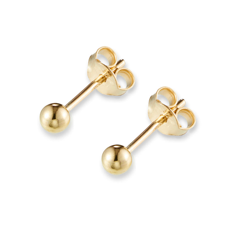 Ball Stud Earrings in Yellow Gold