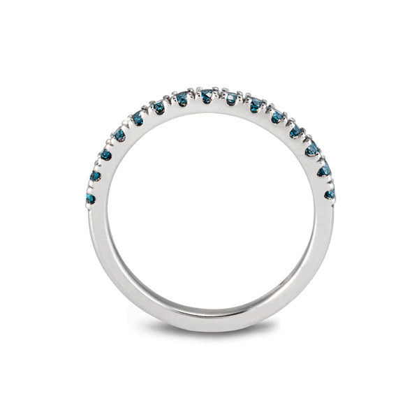 The TREASURE Blue Diamond Eternity Ring in Platinum