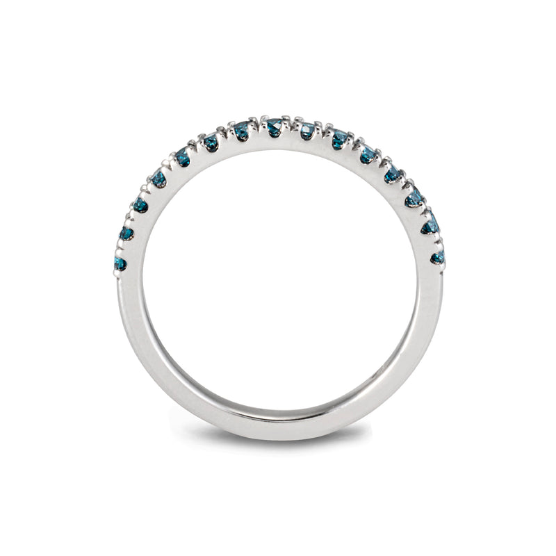 The TREASURE Blue Diamond Eternity Ring in Platinum