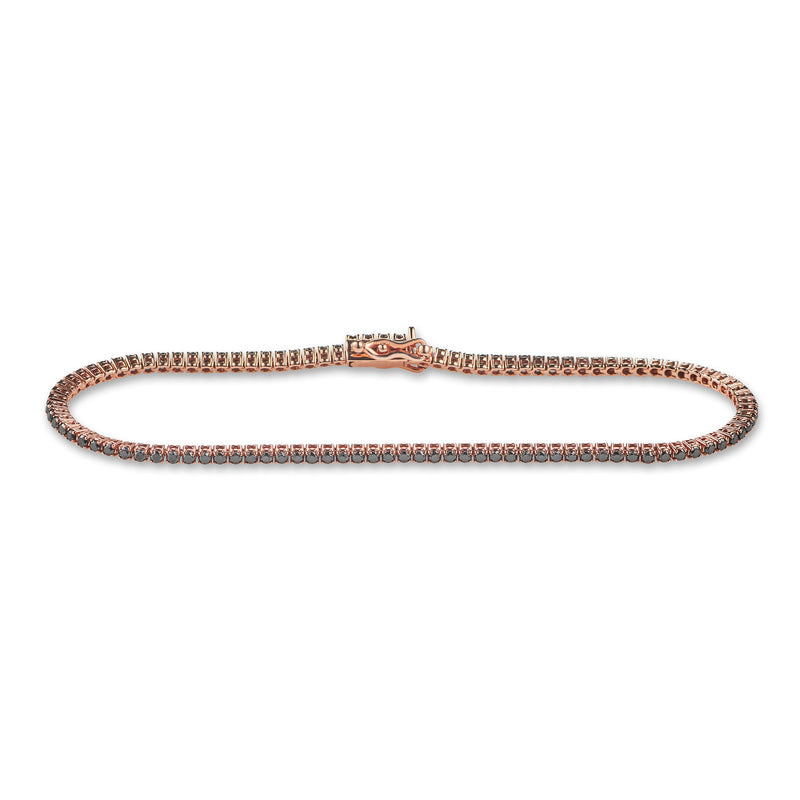 1.3ct Black Diamond Tennis Bracelet in 14ct Rose Gold