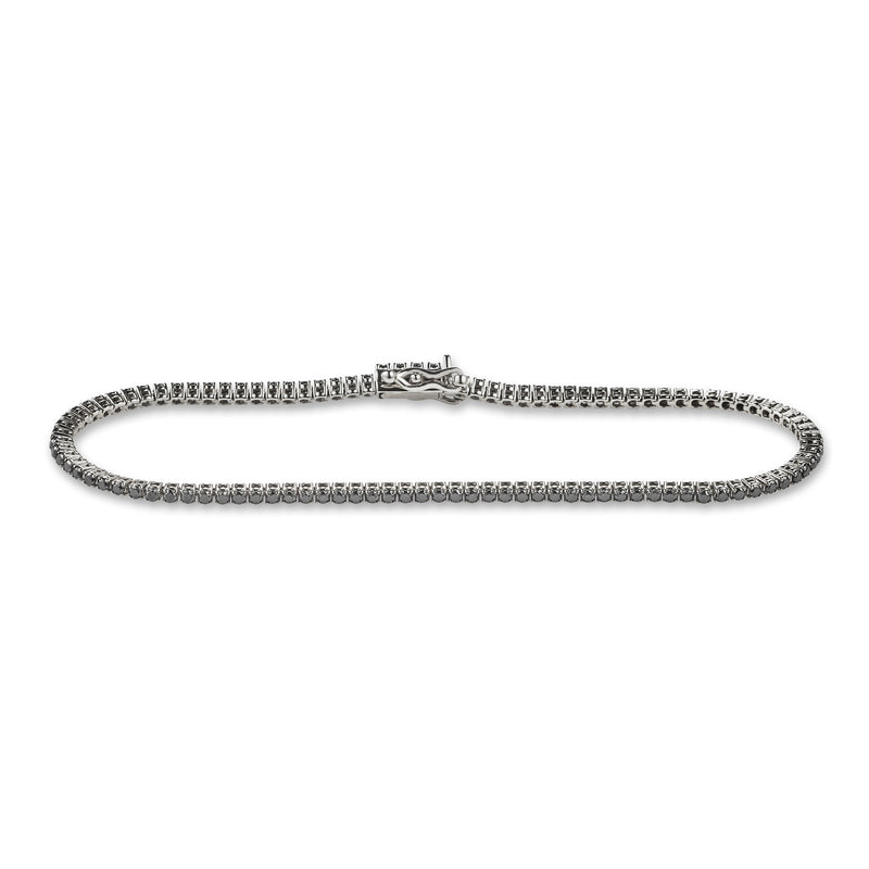 1.3ct Black Diamond Tennis Bracelet in 14ct White Gold