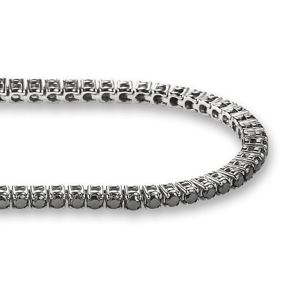 2.1ct Black Diamond Tennis Bracelet in 14ct White Gold