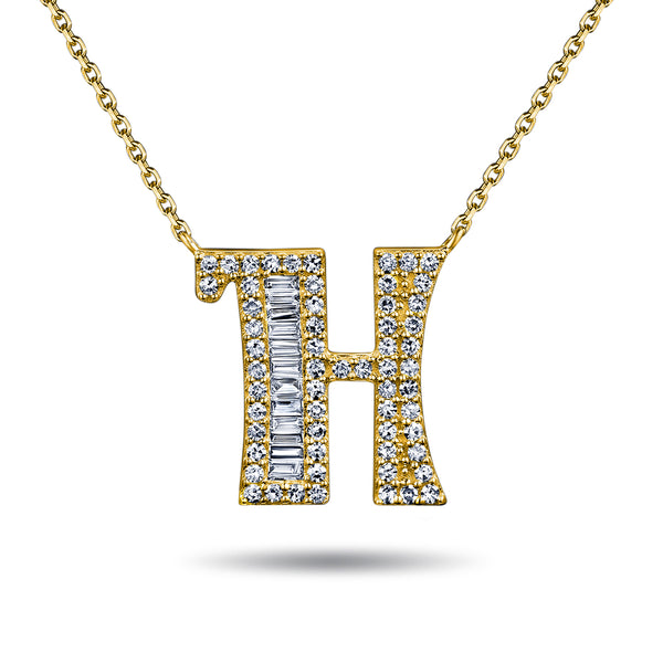 The Diamond Treasure Initial Necklace in 18ct Yellow Gold
