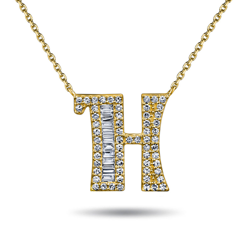 The Diamond Treasure Initial Necklace in 18ct Yellow Gold