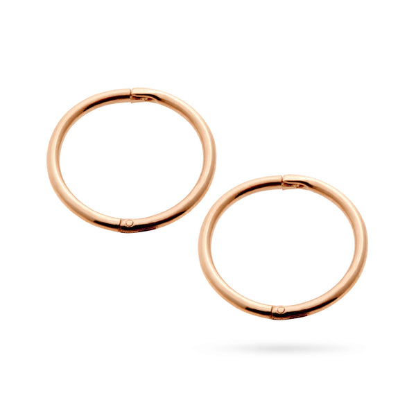 "RTS" Halo Sleeper Earrings in Rose Gold