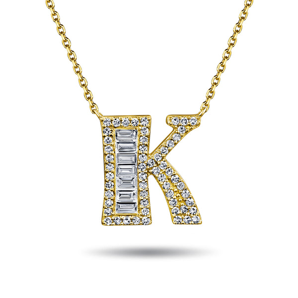 The Diamond Treasure Initial Necklace in 18ct Yellow Gold