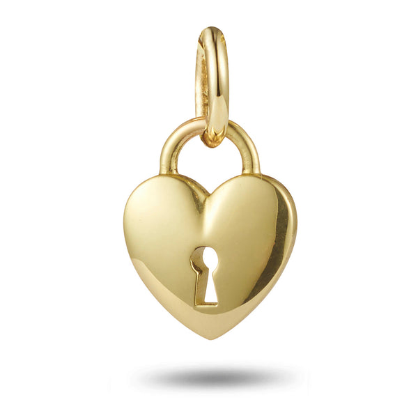 Key To My Heart Pendant in Yellow Gold