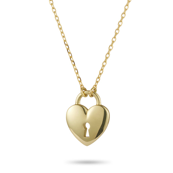 Bespoke Key to My Heart Necklace in Yellow Gold for Kerem