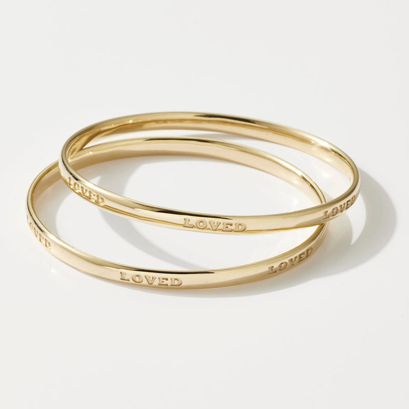 "RTS" LOVED Bangle in Yellow Gold