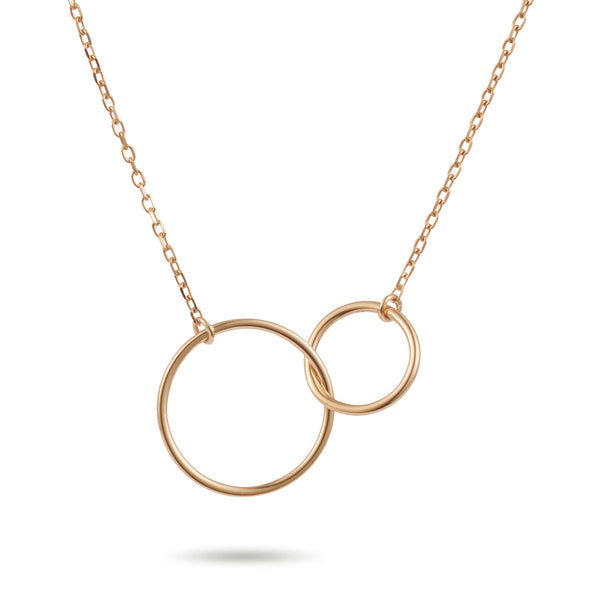 "RTS" Linked Halo Necklace 46cm Long in Rose Gold