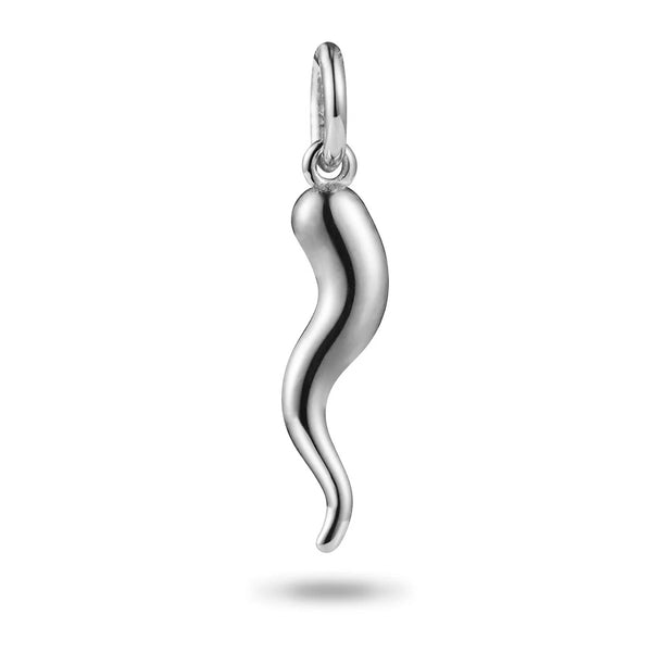 Solo Lucky Horn Pendant in Platinum