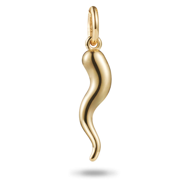 Solo Lucky Horn Pendant in Yellow Gold