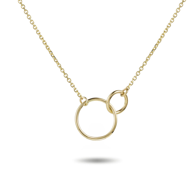 "RTS" Mini Linked Halo Necklace in Yellow Gold