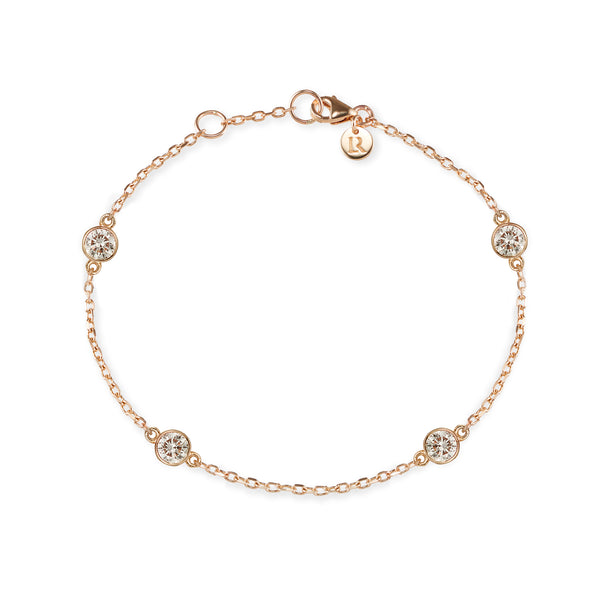 The Large Diamond TREASURE Bracelet in Rose Gold