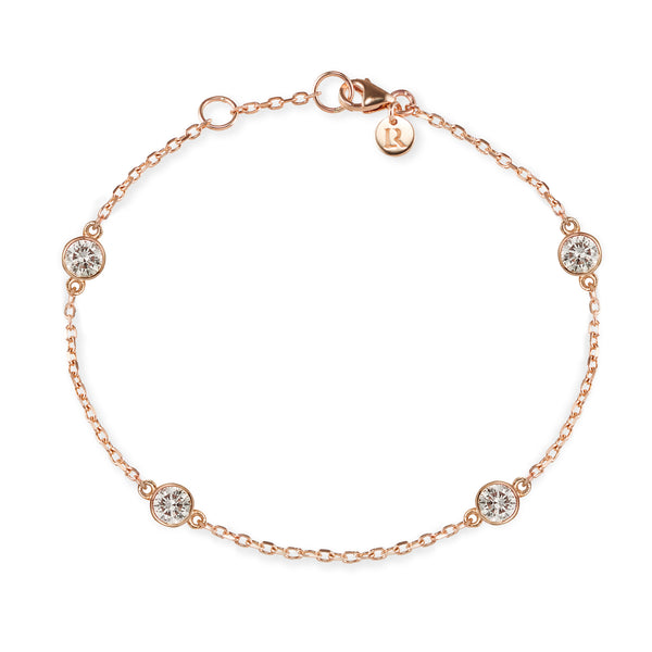 The Large Diamond TREASURE Bracelet in Rose Gold