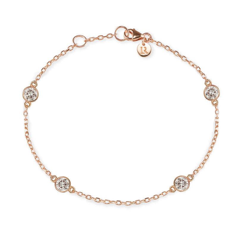 The Large Diamond TREASURE Bracelet in Rose Gold