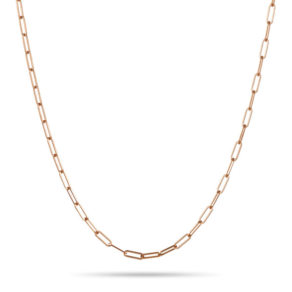 "RTS" Paperclip Link Necklace in Rose Gold