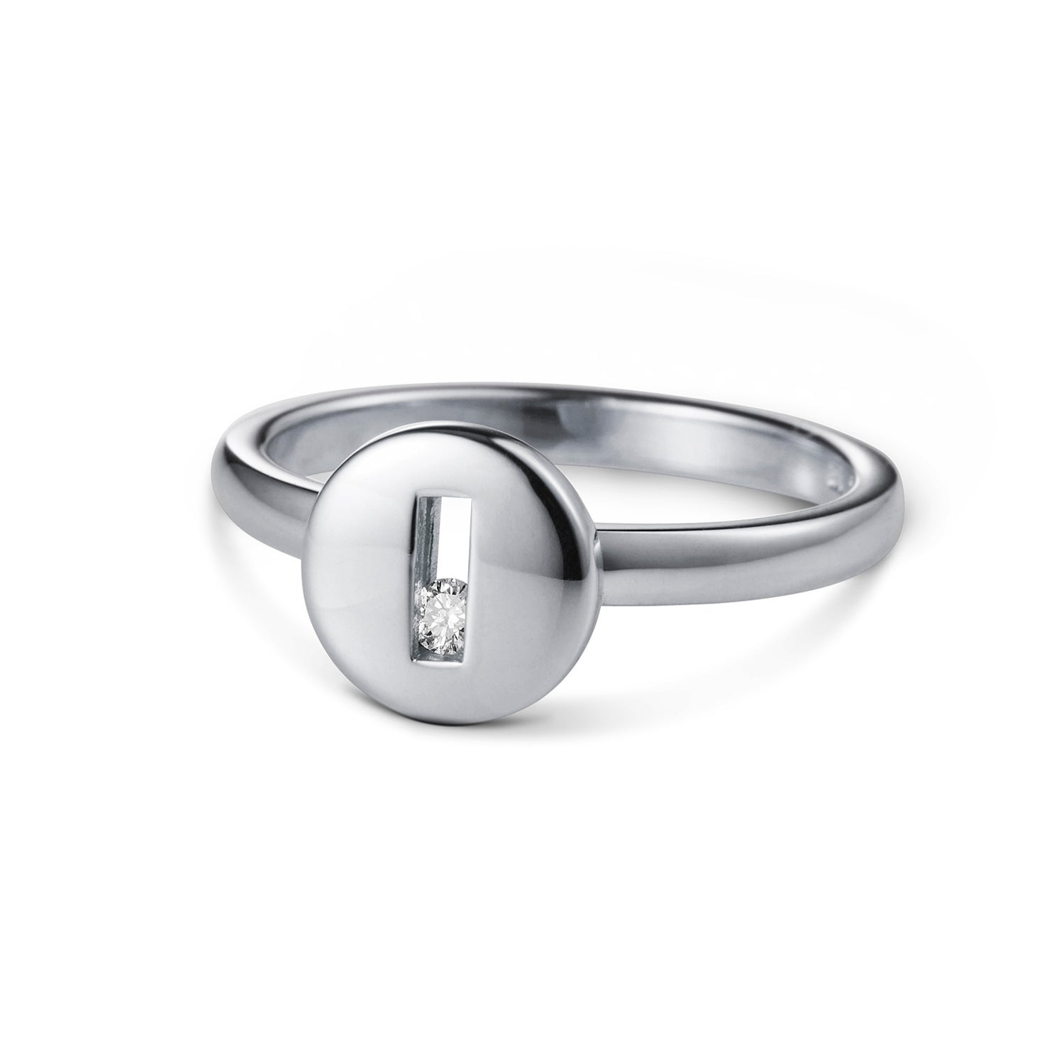 Unique Diamond Stack Ring Solid White Gold | Luke Rose Sliding Diamonds ...