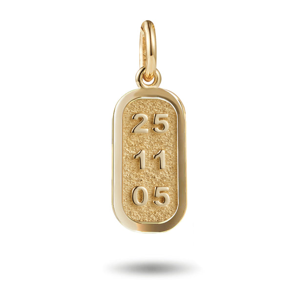 Solo Rounded Date Bar in Yellow Gold