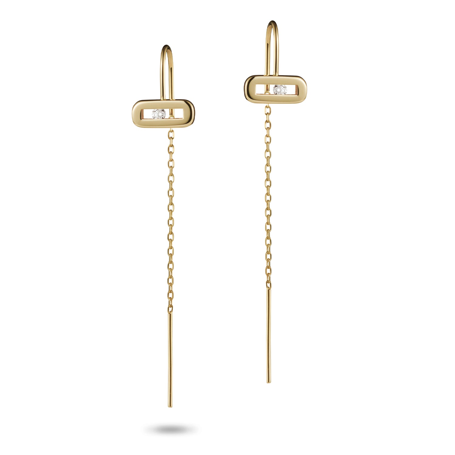 Diamond Threader Earrings |Solid Gold Threader Earrings Australian Made ...