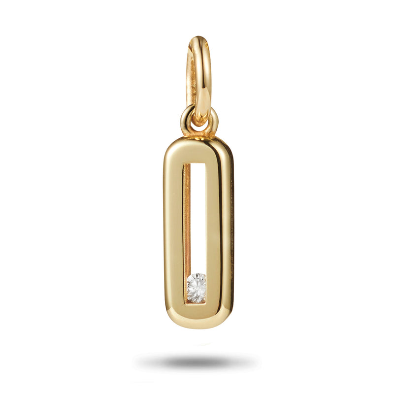 Solo Sliding Diamond Pendant in Yellow Gold