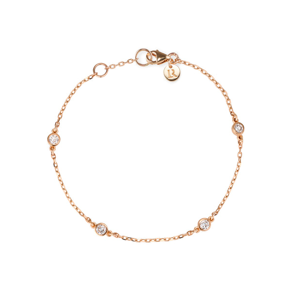 The Small Diamond TREASURE Bracelet in Rose Gold