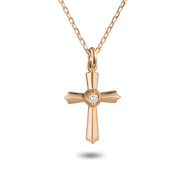 The TREASURE Crucifix Necklace in Rose Gold