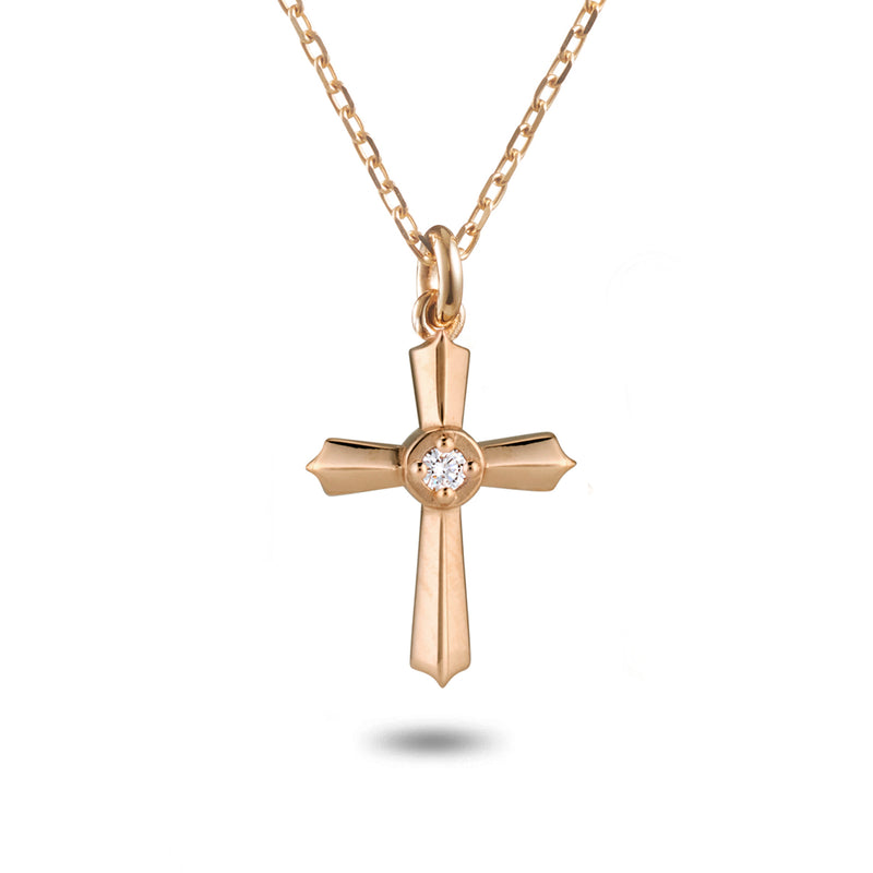 The TREASURE Crucifix Necklace in Rose Gold