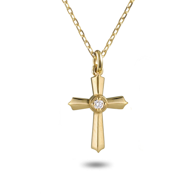 The TREASURE Crucifix Necklace in Yellow Gold