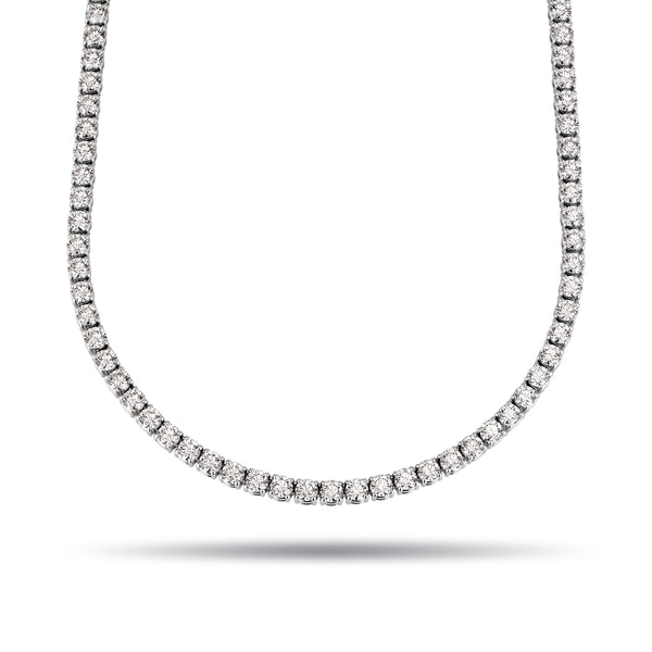 The TREASURE 8.5ct Tennis Necklace in White Gold