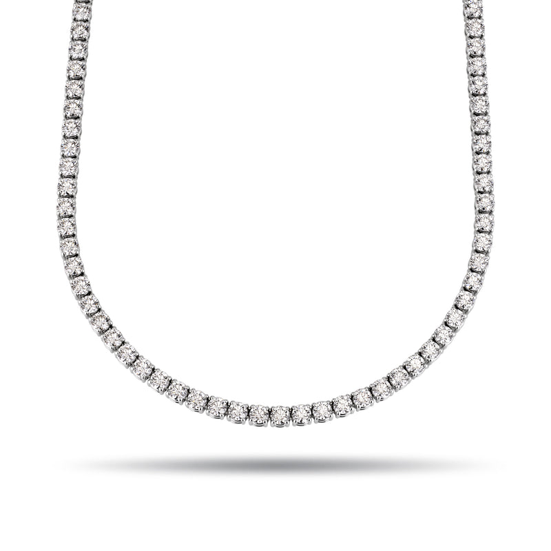 The TREASURE 15.3ct Tennis Necklace in White Gold