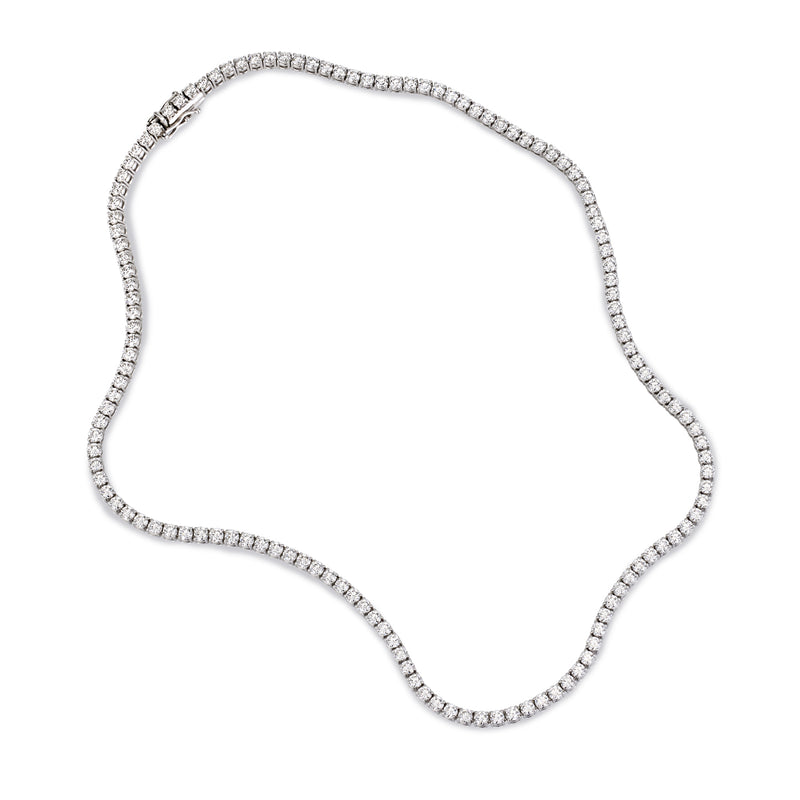 The TREASURE 15.3ct Tennis Necklace in White Gold