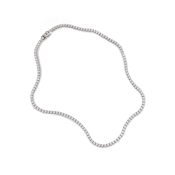 The TREASURE 11.4ct Tennis Necklace in White Gold