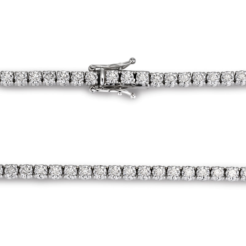 The TREASURE 15.3ct Tennis Necklace in White Gold