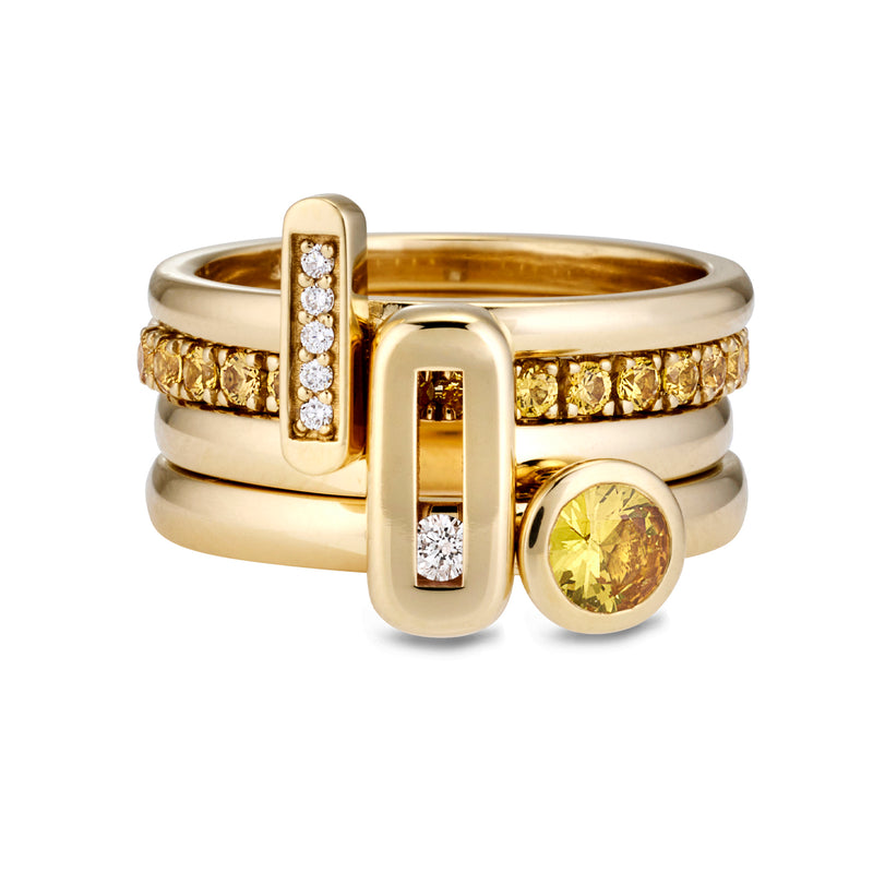 The TREASURE Yellow Sapphire Eternity Ring in Yellow Gold